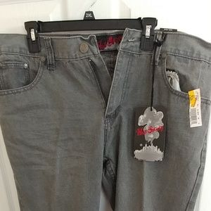 Grey acid washed jeans
